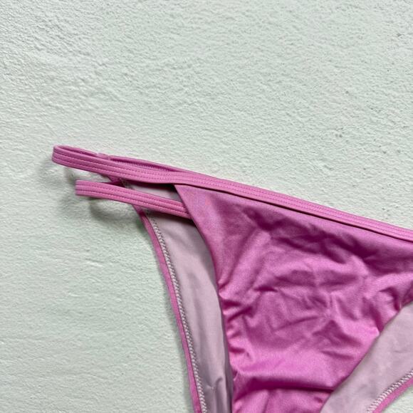 Victoria’s Secret Pink Double Strap Bikini Bottoms, Size Large - Picture 2 of 8